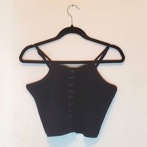Hook and eyes cropped tank top